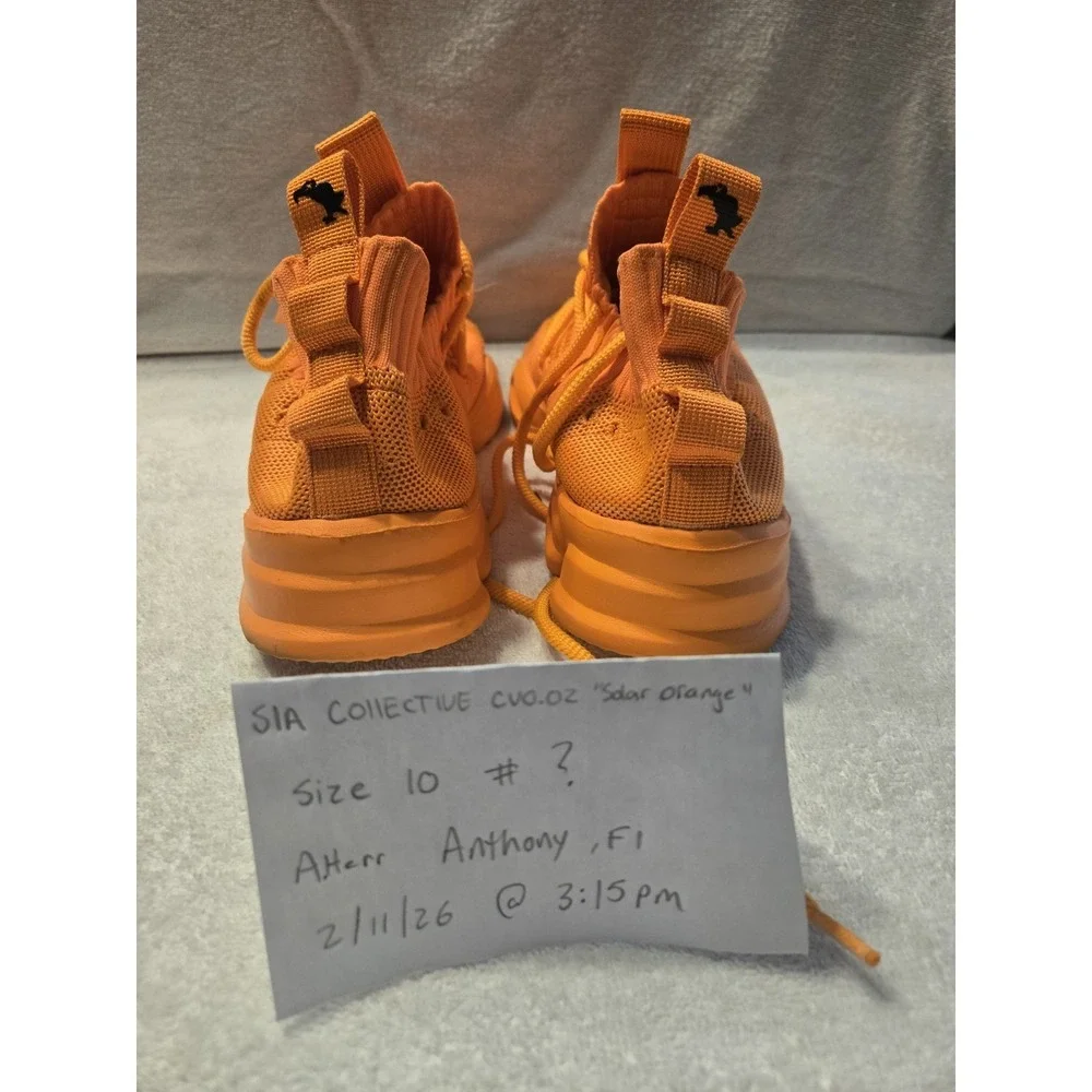 SIA Collective CU.02 Solar Orange Mens Size 10 Knit Chunky Sneakers